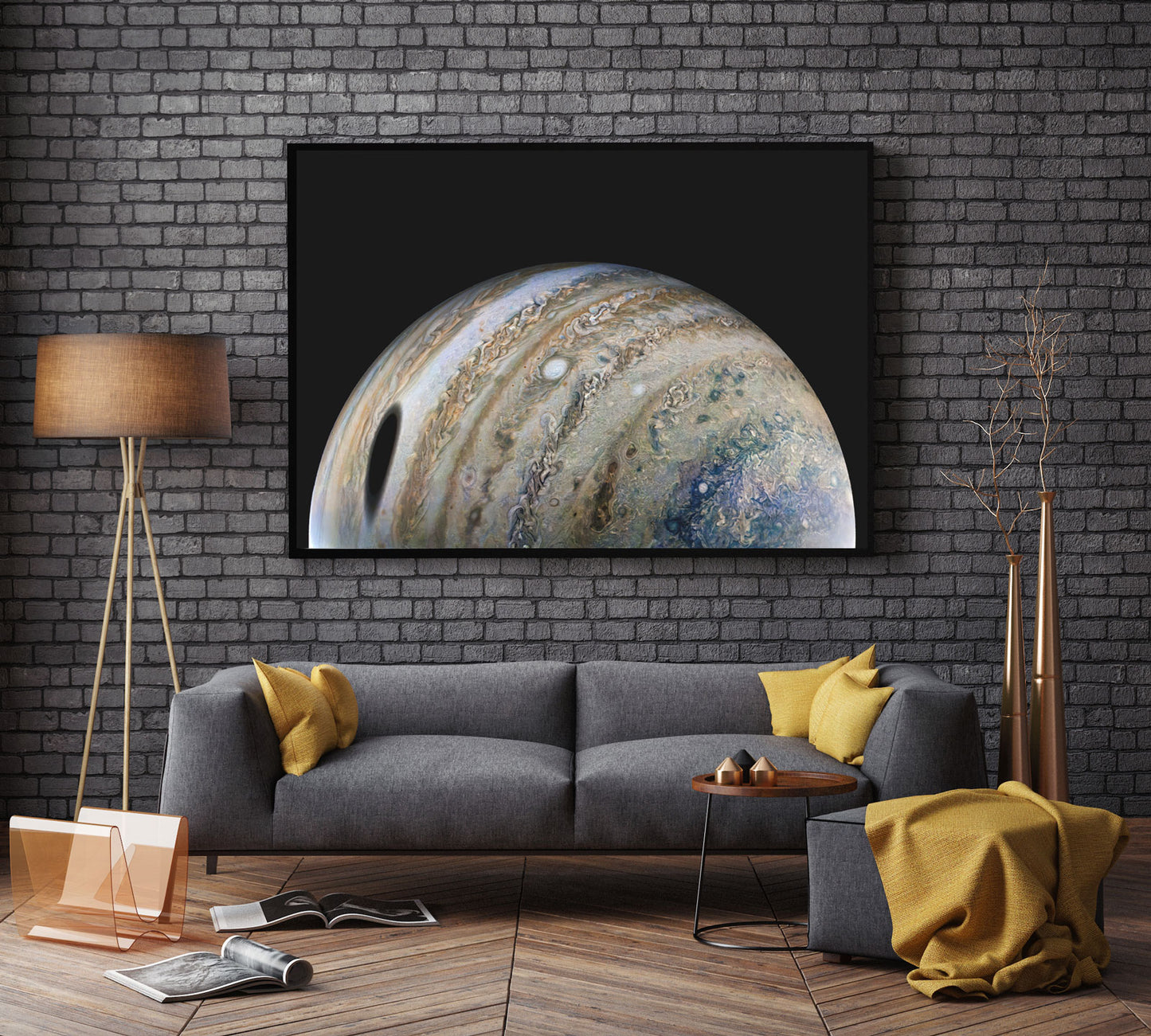 Juno capture l'ombre de la lune sur Jupiter